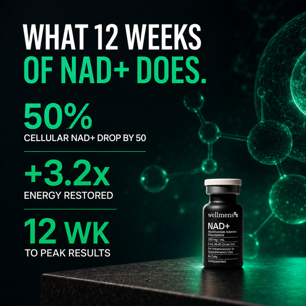 Real results backed by science. WellMensRX NAD+ outcomes